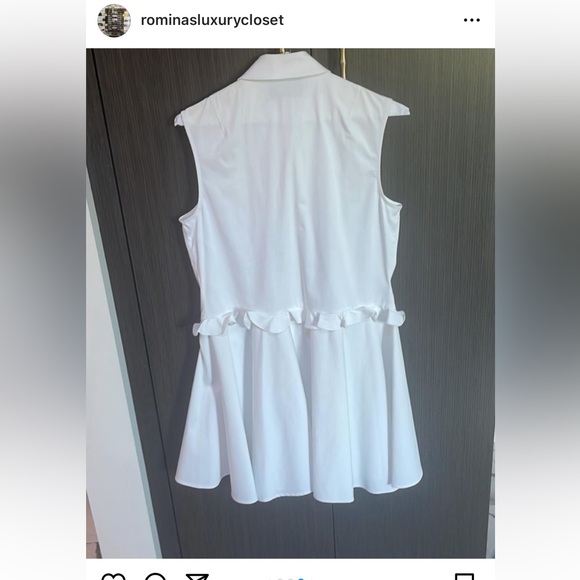 🤍Alexis “Huxley” White Ruffle Dress Button Down 🤍 - Picture 8 of 10